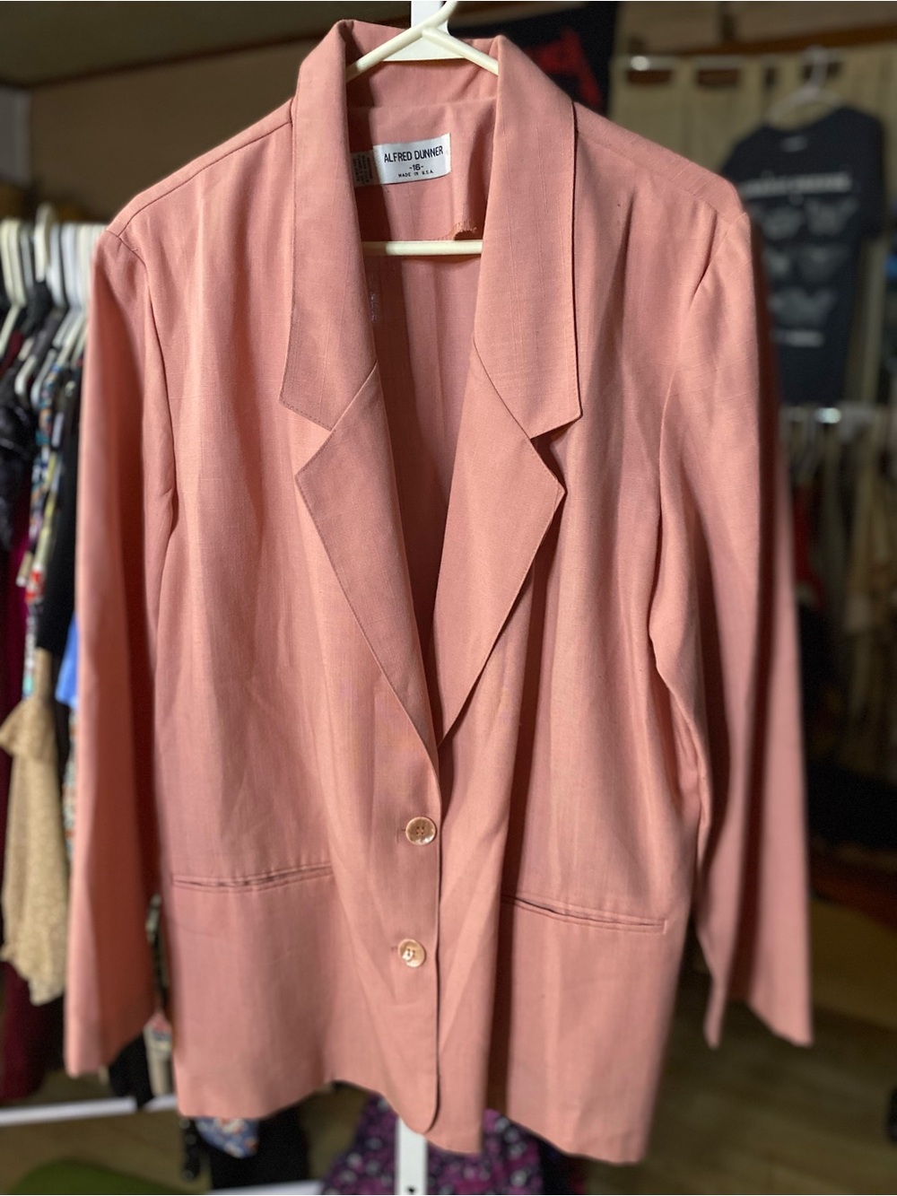 Alfred Dunner Rose Pink Single-Breasted Blazer